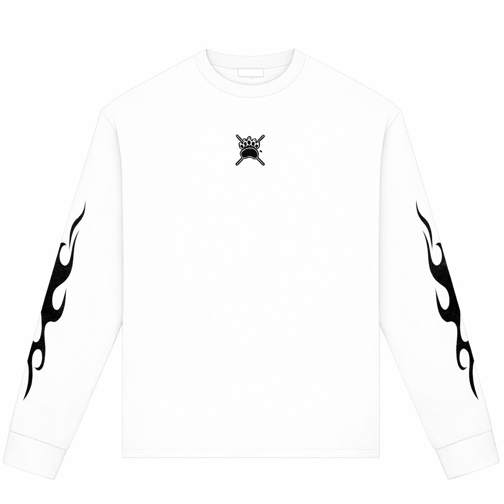 FADED LONG SLEEVE TEE | WHITE