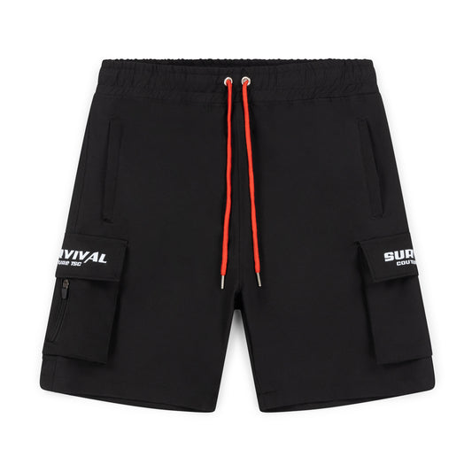 Black Cargo Shorts | Black fashion Shorts | The Survival Couture