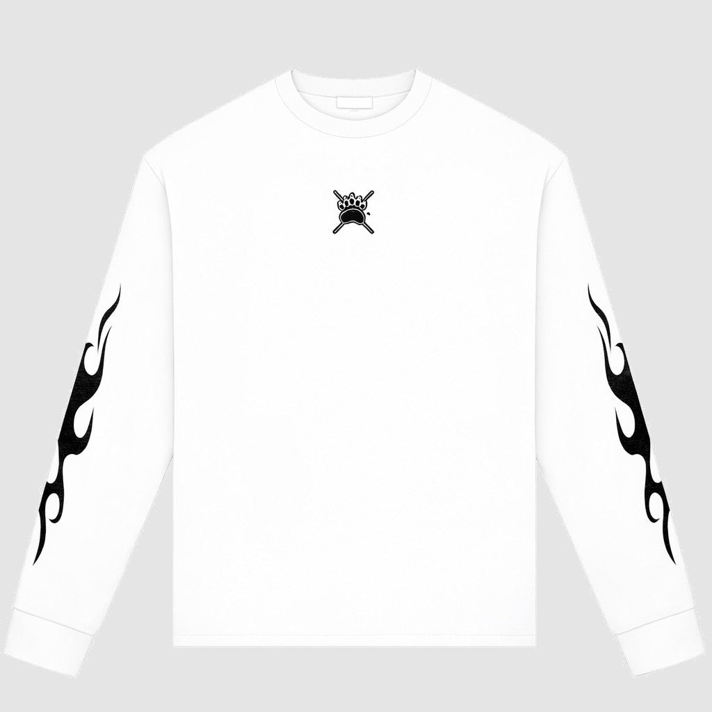 FADED LONG SLEEVE TEE | WHITE